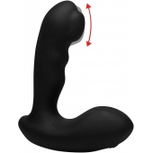Черный стимулятор простаты Alpha-Pro 7X P-Milker Silicone Prostate Stimulator with Milking Bead - XR Brands - в Сургуте купить с доставкой