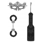 Черный игровой набор Introductory Bondage Kit №4 - Shots Media BV - купить с доставкой в Сургуте