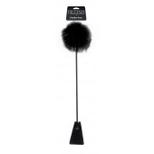 Черный стек Feather Crop с пуховкой на конце - 53,3 см. - Pipedream - купить с доставкой в Сургуте