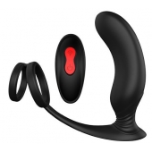 Черный массажер простаты REMOTE P-PLEASER - Dream Toys - в Сургуте купить с доставкой