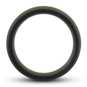 Черно-зеленое эрекционное кольцо Silicone Go Pro Cock Ring - Blush Novelties - в Сургуте купить с доставкой