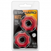 Набор из 2 красных фигурных эрекционных колец NUTZ - Blush Novelties - в Сургуте купить с доставкой