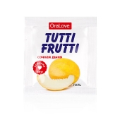 Пробник гель-смазки Tutti-frutti со вкусом сочной дыни - 4 гр. - Биоритм - купить с доставкой в Сургуте