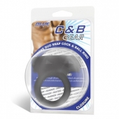 Черное двойное силиконовое кольцо С B GEAR - BlueLine - в Сургуте купить с доставкой