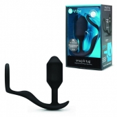 Черное эрекционное кольцо с анальным плагом Snug   Tug - b-Vibe - в Сургуте купить с доставкой