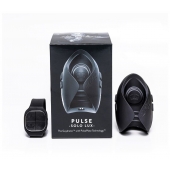 Темно-серый инновационный мужской осциллятор PULSE SOLO LUX с пультом ДУ - Hot Octopuss - в Сургуте купить с доставкой