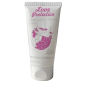 Лубрикант на водной основе с ароматом малины Love Protection Raspberry - 50 мл. - Lola Games - купить с доставкой в Сургуте