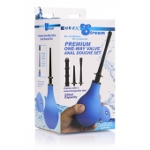 Анальный душ с 3 насадками Premium One-way Valve Anal Douche Set - XR Brands - купить с доставкой в Сургуте