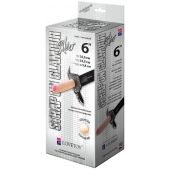 Пояс-трусики с насадкой Glamour Silver - 15,5 см. - LOVETOY (А-Полимер) - купить с доставкой в Сургуте