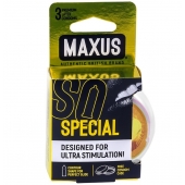 Презервативы с точками и рёбрами в пластиковом кейсе MAXUS Special - 3 шт. - Maxus - купить с доставкой в Сургуте