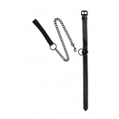 Черный ошейник Sin с поводком - Lola Games - купить с доставкой в Сургуте