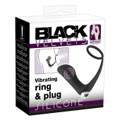 Черное эрекционное кольцо с анальной вибропробкой Vibrating Ring   Plug - Orion - в Сургуте купить с доставкой