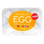 Набор из 6 мастурбаторов Tenga EGG Easy Beat с различным рельефом - Tenga - в Сургуте купить с доставкой