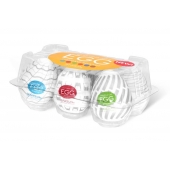 Набор из 6 мастурбаторов Tenga EGG Easy Beat с различным рельефом - Tenga - в Сургуте купить с доставкой