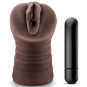 Коричневый мастурбатор-вагина Hot Chocolate Brianna - Blush Novelties - в Сургуте купить с доставкой