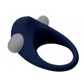 Гладкое синее эрекционное виброкольцо STIMU RING - Dream Toys - в Сургуте купить с доставкой
