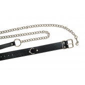 Черный ошейник с поводком Wild - Lola Games - купить с доставкой в Сургуте