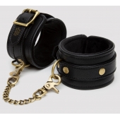 Черные оковы на ноги Bound to You Faux Leather Ankle Cuffs - Fifty Shades of Grey - купить с доставкой в Сургуте