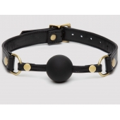 Черный кляп-шар Bound to You Faux Leather Ball Gag - Fifty Shades of Grey - купить с доставкой в Сургуте