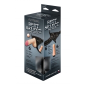 Черный пояс для женщин BEST SELECT с 3 насадками - LOVETOY (А-Полимер) - купить с доставкой в Сургуте
