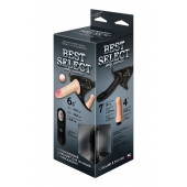 Черный женский пояс BEST SELECT с 3 насадками и вибрацией - LOVETOY (А-Полимер) - купить с доставкой в Сургуте
