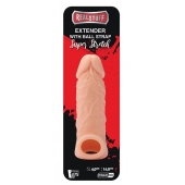 Телесная насадка EXTENDER WITH BALL STRAP 5.5 - 14 см. - Dream Toys - в Сургуте купить с доставкой