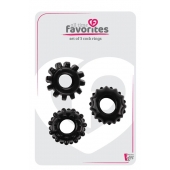 Набор из 3 черных эрекционных колец SET OF 3 COCKRINGS - Dream Toys - в Сургуте купить с доставкой