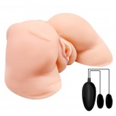 Телесная вибровагина Julie с 2 рабочими отверстиями - Baile - в Сургуте купить с доставкой