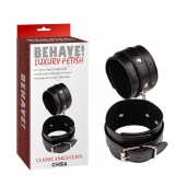 Черные оковы Classic Ankle Cuffs - Chisa - купить с доставкой в Сургуте