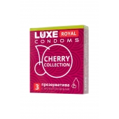 Презервативы с ароматом вишни LUXE Royal Cherry Collection - 3 шт. - Luxe - купить с доставкой в Сургуте