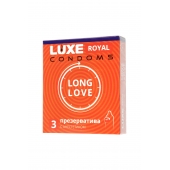 Презервативы с продлевающим эффектом LUXE Royal Long Love - 3 шт. - Luxe - купить с доставкой в Сургуте