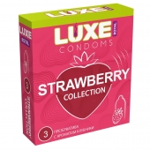 Презервативы с ароматом клубники LUXE Royal Strawberry Collection - 3 шт. - Luxe - купить с доставкой в Сургуте
