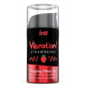 Жидкий интимный гель с эффектом вибрации Vibration! Strawberry - 15 мл. - INTT - купить с доставкой в Сургуте
