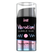 Жидкий интимный гель с эффектом вибрации Vibration! Bubble Gum - 15 мл. - INTT - купить с доставкой в Сургуте