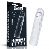 Прозрачная насадка-удлинитель Flawless Clear Penis Sleeve Add 1 - 15,5 см. - Lovetoy - в Сургуте купить с доставкой
