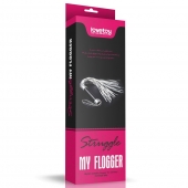 Серебристая плетка Struggle My Flogger с черной ручкой - 45 см. - Lovetoy - купить с доставкой в Сургуте