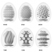 Набор из 6 мастурбаторов Tenga EGG IV с различным рельефом - Tenga - в Сургуте купить с доставкой