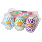 Набор из 6 мастурбаторов Tenga EGG IV с различным рельефом - Tenga - в Сургуте купить с доставкой