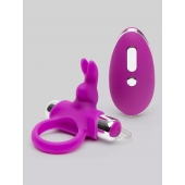 Лиловое виброкольцо с пультом ДУ Remote Control Cock Ring - Happy Rabbit - в Сургуте купить с доставкой