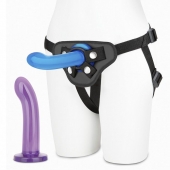 Страпон унисекс Beginners Strap-On с 2 насадками - 15 и 13 см. - Lux Fetish - купить с доставкой в Сургуте