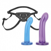 Страпон унисекс Beginners Strap-On с 2 насадками - 15 и 13 см. - Lux Fetish - купить с доставкой в Сургуте