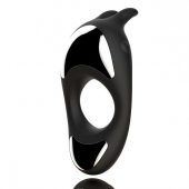 Черное эрекционное кольцо с двумя моторами Zeus Dual Vibe Cock Ring - FeelzToys - в Сургуте купить с доставкой
