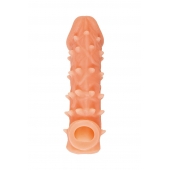 Телесная закрытая насадка с пупырышками Cock Sleeve Size L - 17,6 см. - KOKOS - в Сургуте купить с доставкой