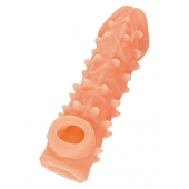 Телесная закрытая насадка с пупырышками Cock Sleeve Size L - 17,6 см. - KOKOS - в Сургуте купить с доставкой