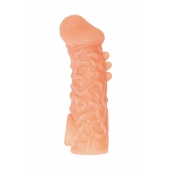 Телесная закрытая насадка с шершавой головкой Cock Sleeve Size L - 17,6 см. - KOKOS - в Сургуте купить с доставкой