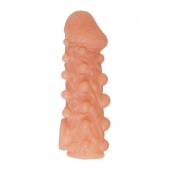 Телесная закрытая насадка с шариками Cock Sleeve Size S - 13,8 см. - KOKOS - в Сургуте купить с доставкой