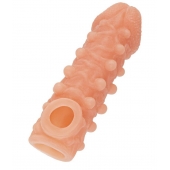 Телесная закрытая насадка с шариками Cock Sleeve Size S - 13,8 см. - KOKOS - в Сургуте купить с доставкой