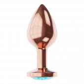 Пробка цвета розового золота с малиновым кристаллом Diamond Topaz Shine L - 8,3 см. - Lola Games - купить с доставкой в Сургуте