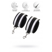 Серебристо-черные наручники Anonymo - ToyFa - купить с доставкой в Сургуте