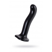 Черный стимулятор для пар P G-Spot Dildo Size M - 18 см. - Strap-on-me - в Сургуте купить с доставкой